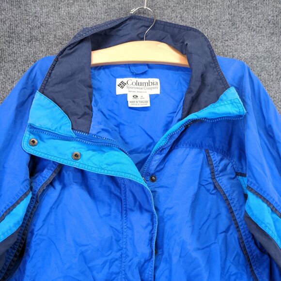 Vintage Columbia Fire Ridge Jacket Womens XL Long Sleeve Blue Snap Full Zip - Picture 2 of 16